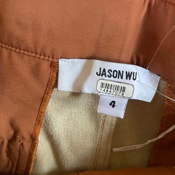 Jason Wu Collection Brown Vegan Faux Leather High Rise Shorts Size 4‎ - Picture 8 of 9